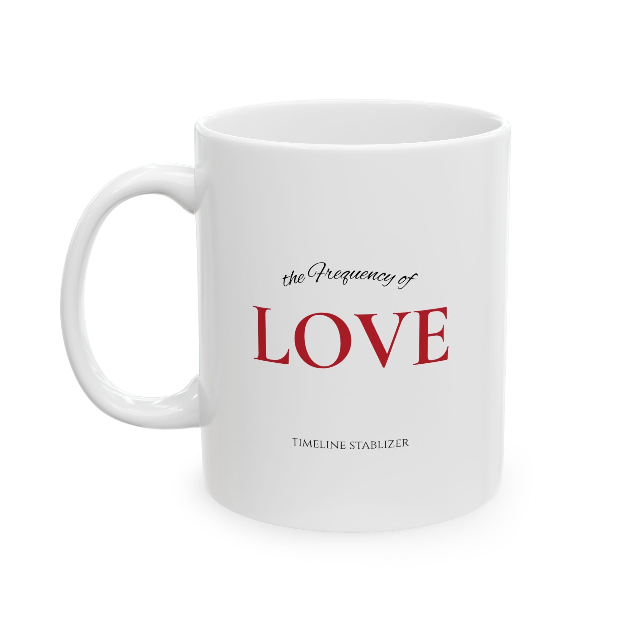 LOVE FREQUENCY Ceramic Mug for Coffee Lovers
