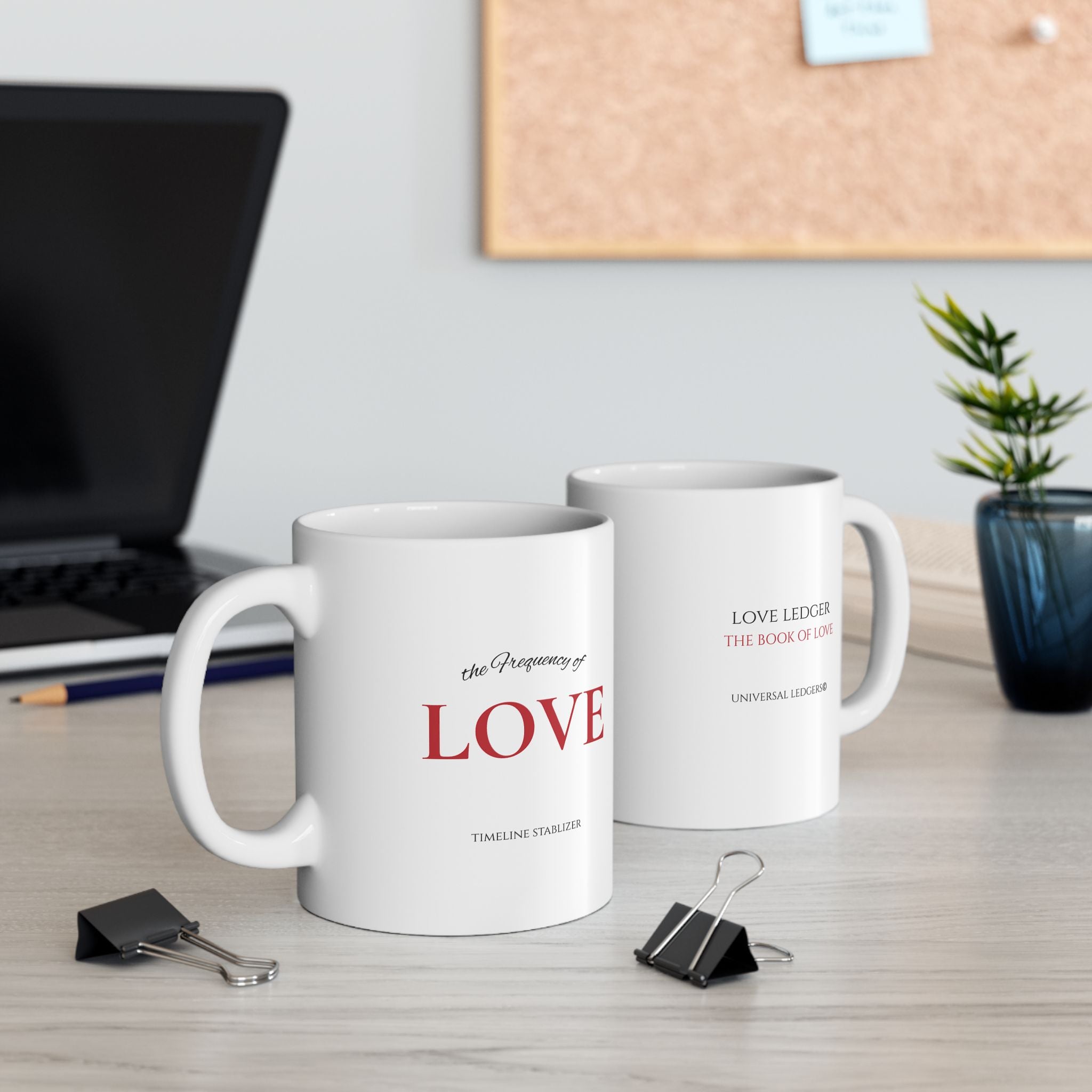 LOVE FREQUENCY Ceramic Mug for Coffee Lovers