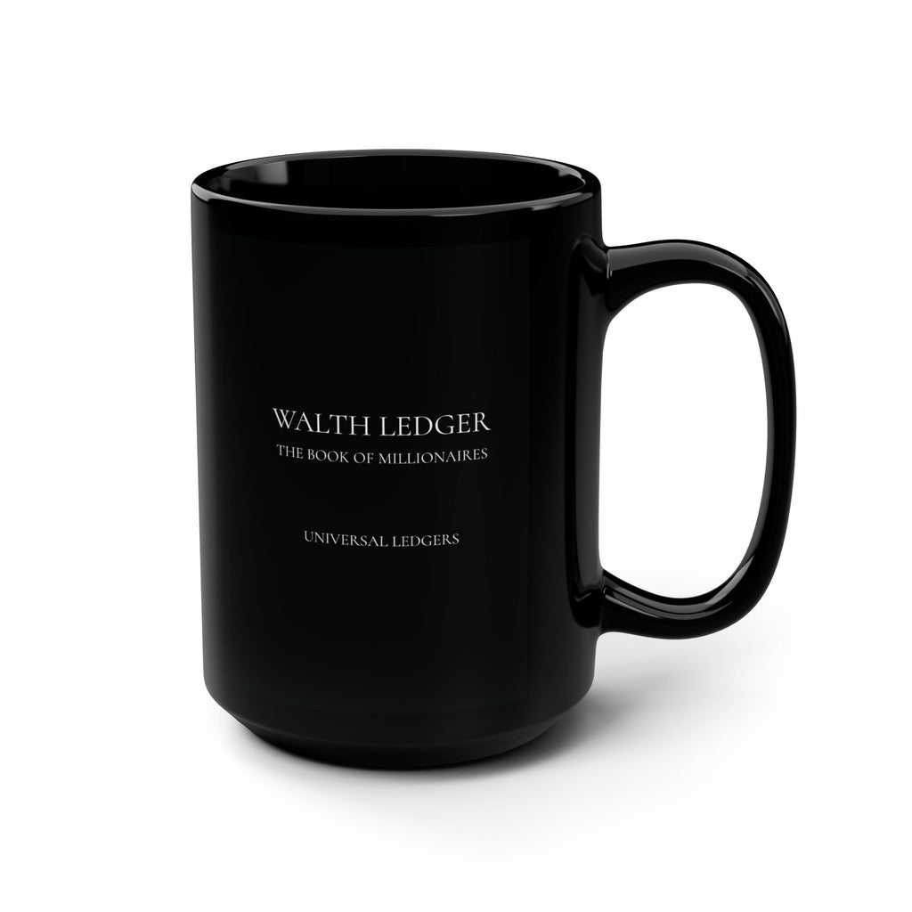 Sleek Black ABUNDANCE Coffee Mug, 15oz -