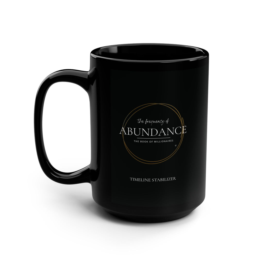 Sleek Black ABUNDANCE Coffee Mug, 15oz -