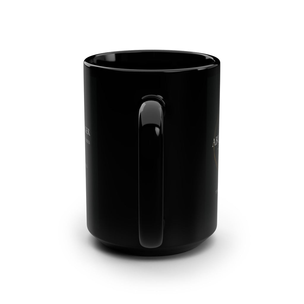 Sleek Black ABUNDANCE Coffee Mug, 15oz -